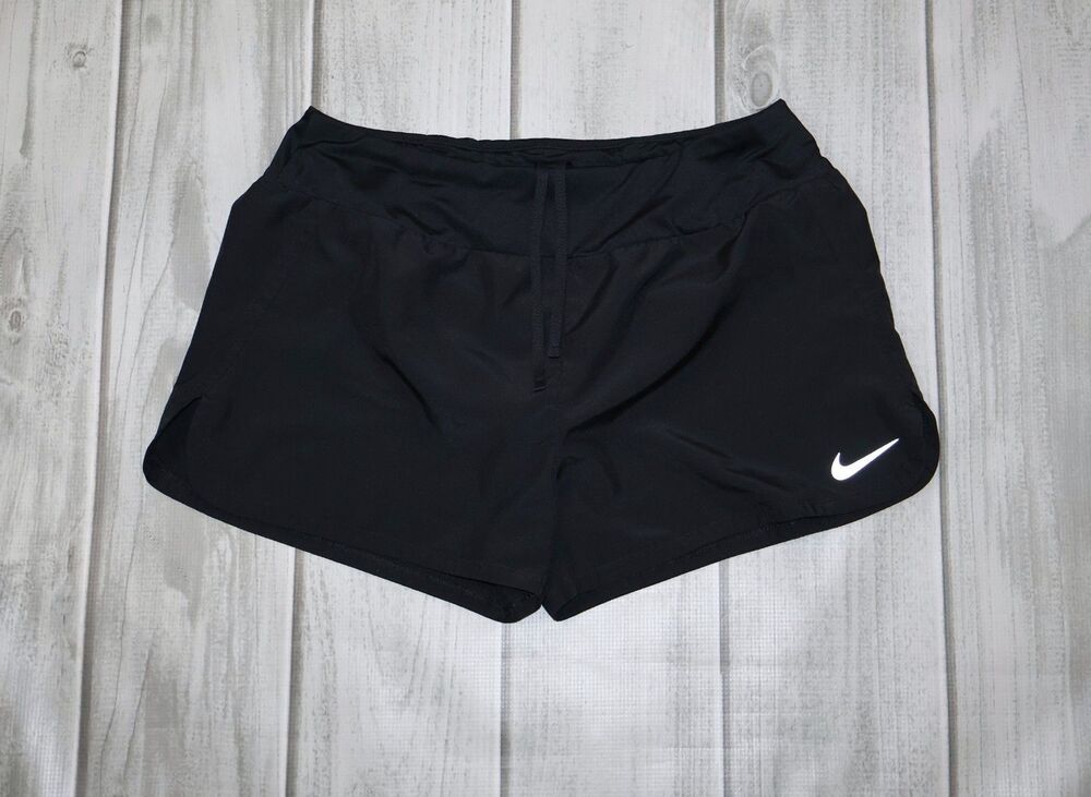 Nike Dri-FIT Women's 3" Lined Breathable Running Shorts All Black Large